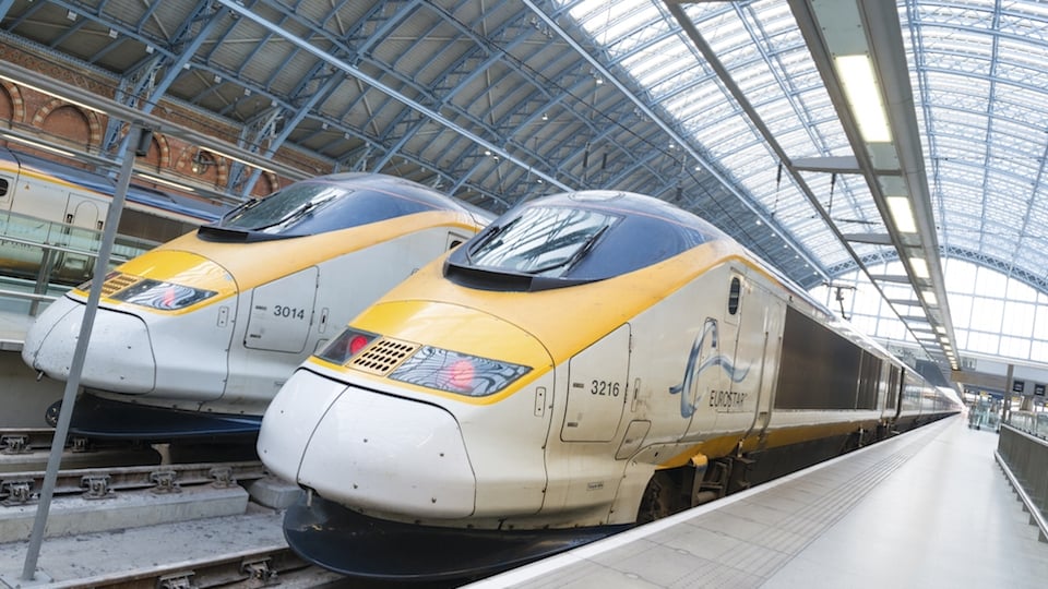 The Eurostar Train from Paris to London